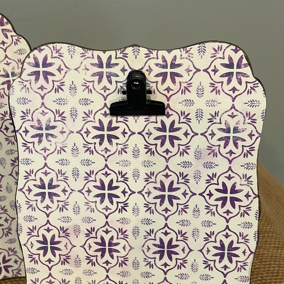 Purple & white clip frames small set of 2 new - Picture 2 of 2